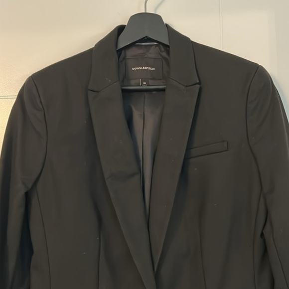 Banana Republic Black Classic Cotton Blazer - Picture 6 of 11